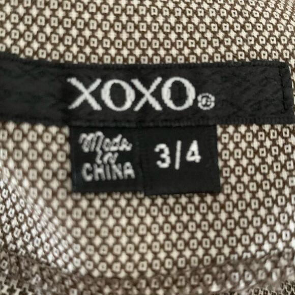 XOXO Women Pleated Y2K Career Office Skirt Brown Corpcore Preppy Size 3/4 - Picture 2 of 9